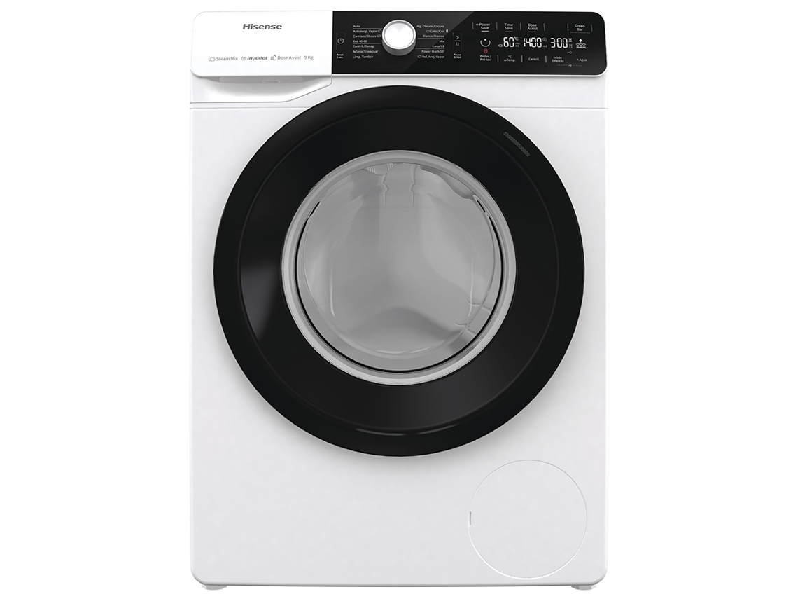 Lavadora HISENSE WFGA90141VM (9 kg - 1400 rpm - Blanco)