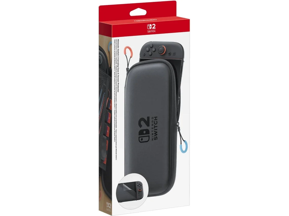 Bolsa de Transporte y Protector de Pantalla Nintendo Switch 2 (Negro)
