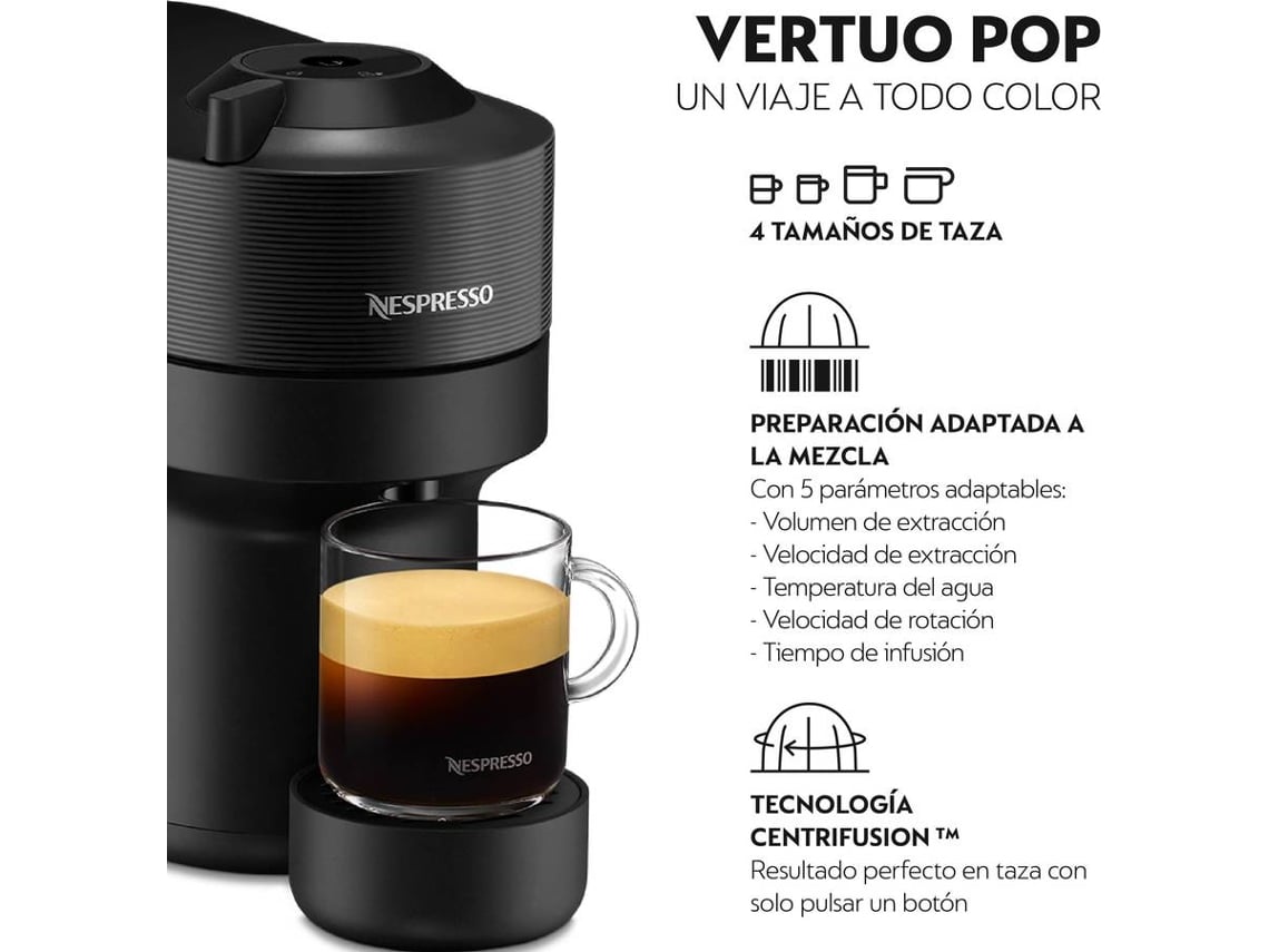 Cafetera de Cápsulas DELONGHI Nespresso Vertuo Pop ENV90.B Negro | Worten  Canarias