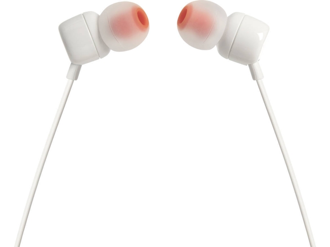Auriculares con Cable JBL T 110 (In Ear - Micrófono - Blanco) — In Ear