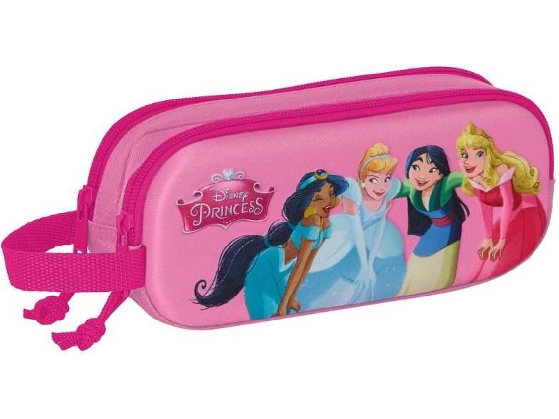 Estuche Doble 3D PRINCESAS (21 x 8 x 6 cm)