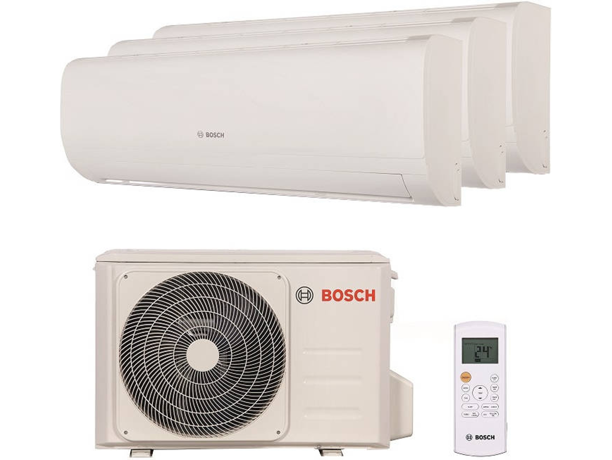 Aire Acondicionado BOSCH 5000 R32 3X1 (18+18+24 m² - 6804 Frig/h - Blanco)