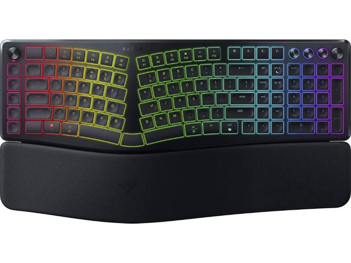 Teclado para juegos RAZER Pro Type Ergo (Membrana - Inglés US - Negro)