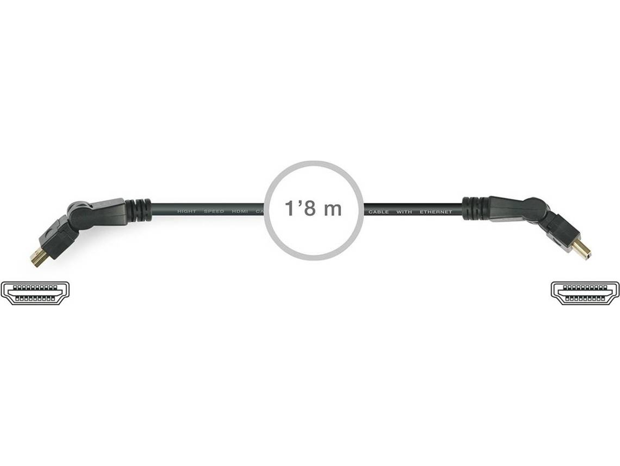 Cable HDMI FONESTAR 7913 (1.8m - HDMI-HDMI - Macho-Macho)