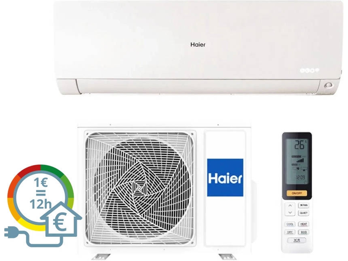 Aire Acondicionado HAIER FLEXIS12 PLUS 12 WIFI WH (28 m² - 12000 BTU - Branco)