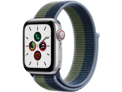 APPLE Watch SE GPS+Cellular 40 mm Plata con Correa Loop Deportiva Abismo/Verde musgo