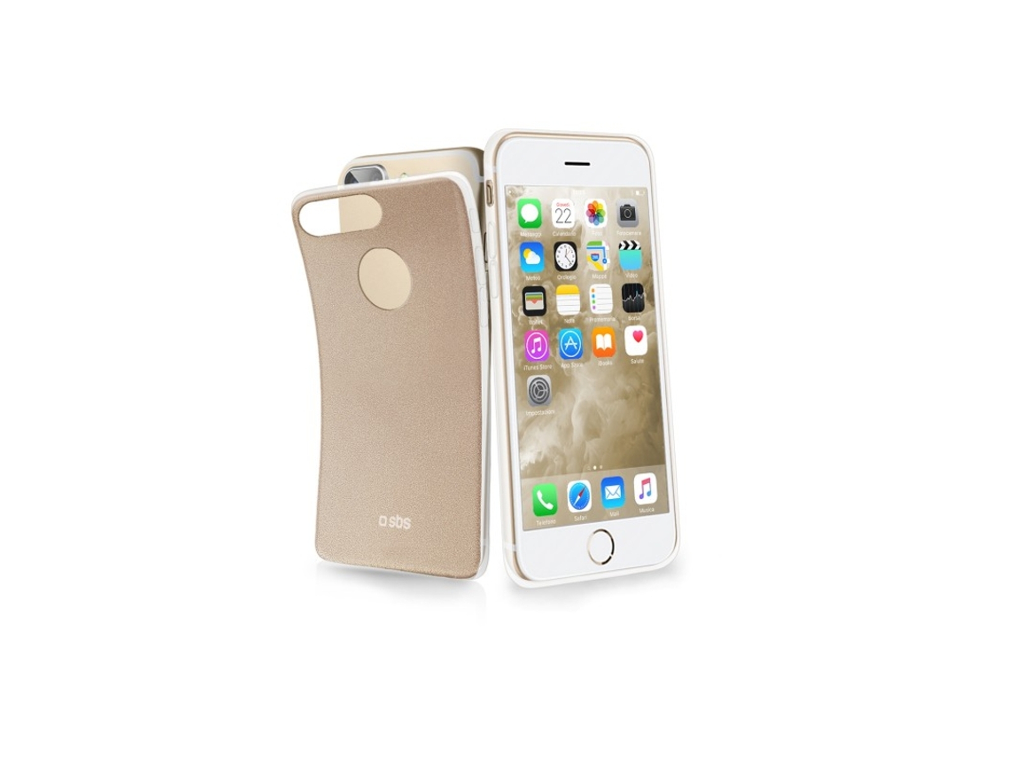 Carcasa iPhone 7 Plus, 8 Plus SBS Slim Color Dorado
