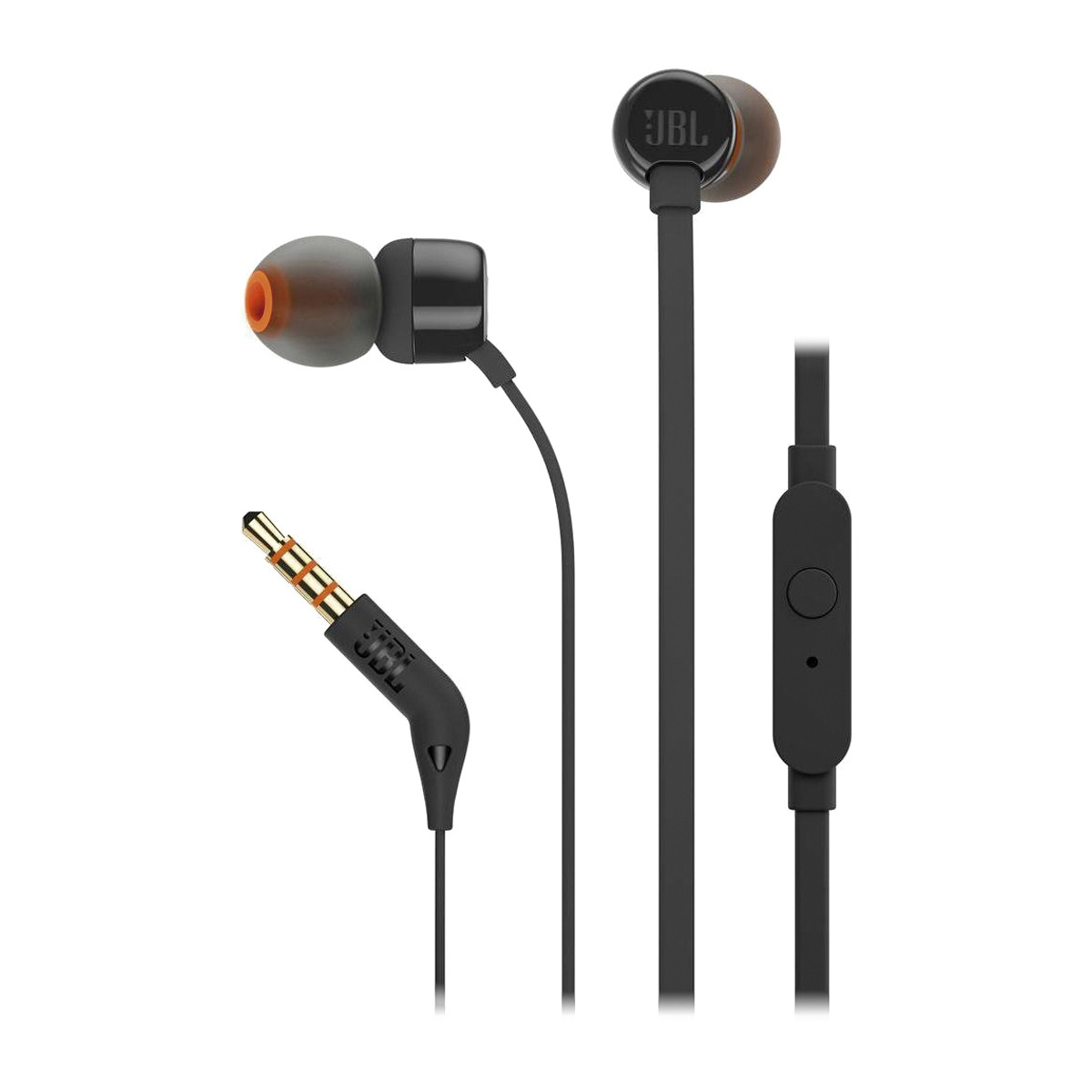 Auriculares con Cable JBL T 110 (In Ear - Micrófono - Negro)