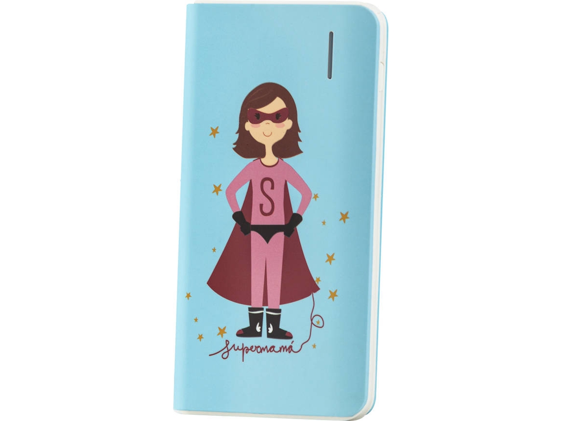 Powerbank SUSIKO Supermamá (4000 mAh - 1 USB - MicroUSB - Rosa)