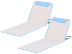 Set OUTSUNNY con 2 Esteras de Playa (Acero)
