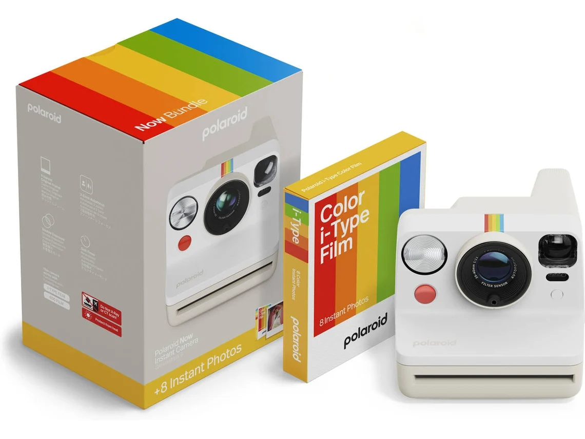 Kit Cámara Fotográfica POLAROID Now Gen 3 (Obturación: 1/200s - 94,96x102,35 mm - Blanco)