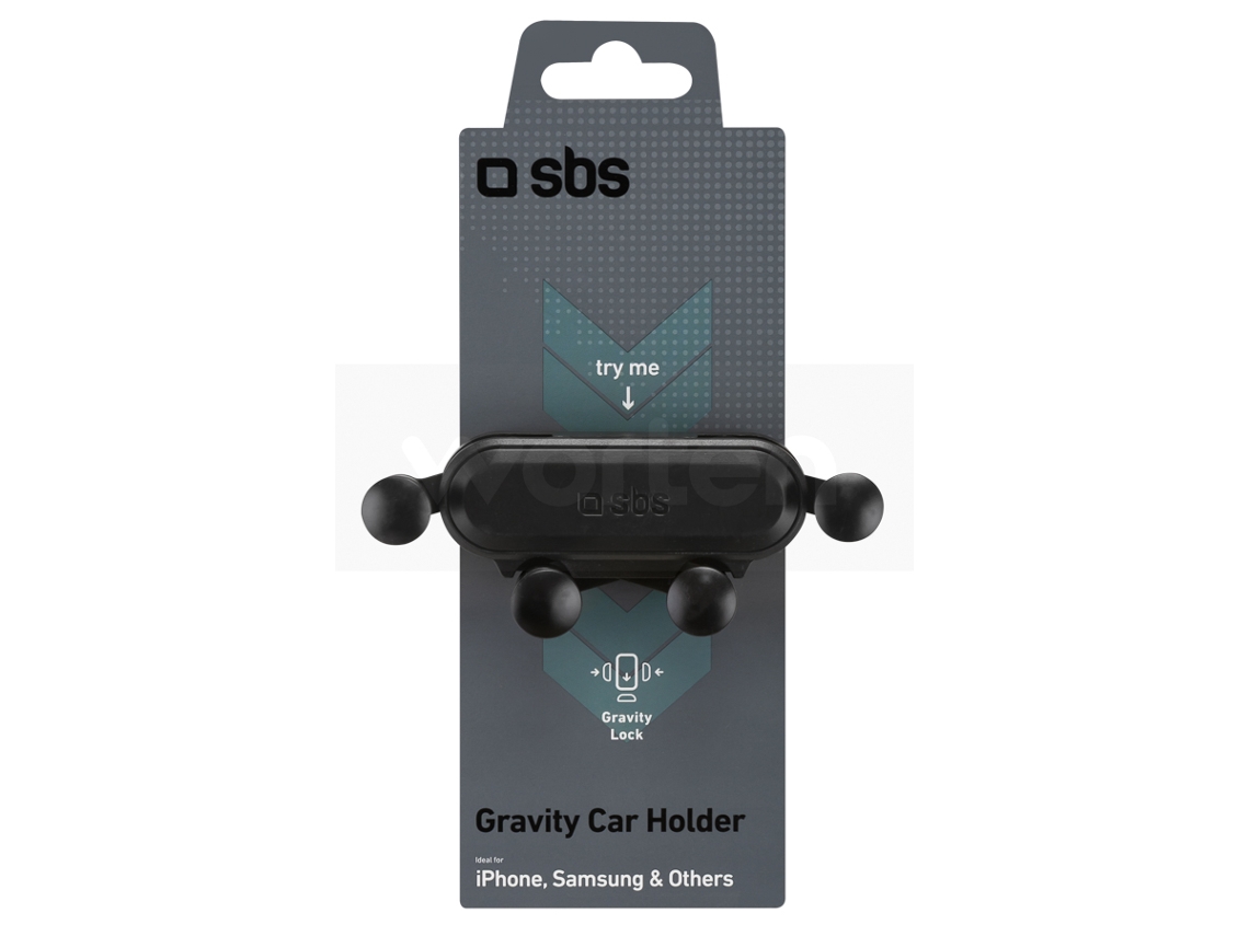 Soporte Auto SBS para Telemóveis Universal Negro
