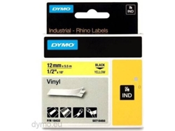 FITAS DYMO RHINOPRO VINIL 12MM AMARELO
