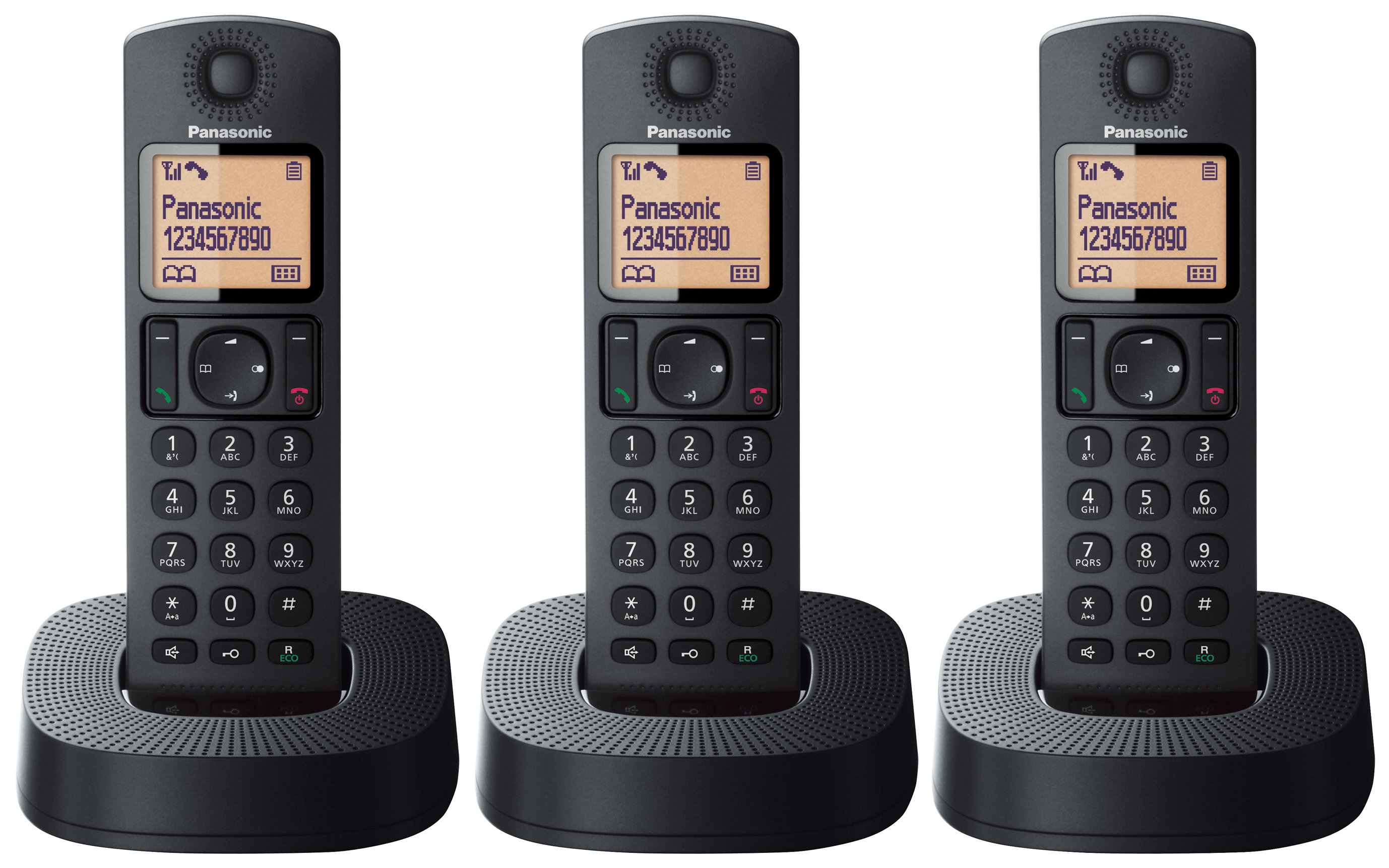 Teléfono Inalámbrico Trío PANASONIC KX-TGC313SPBB Negro