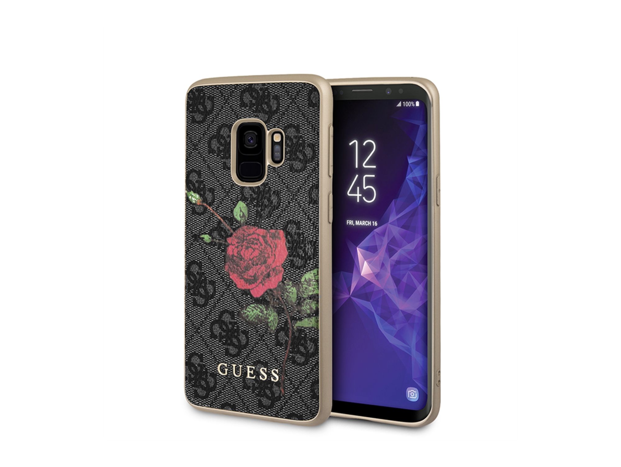 Carcasa Samsung Galaxy S9 GUESS Flower Negro