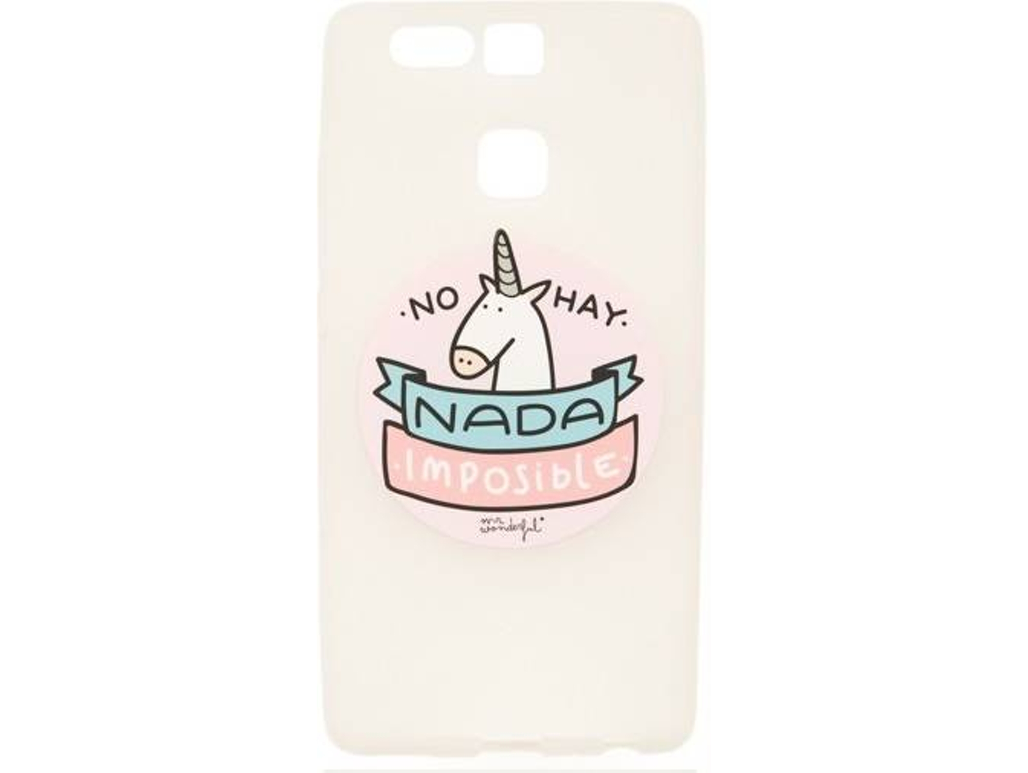 Carcasa Huawei P9 MR. WONDERFUL Unicornio Transparente