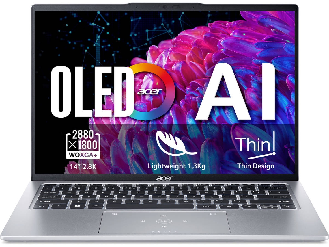 Portátil ACER SFG14-73 (14'' - Intel Core Ultra 5-125U - RAM: 16 GB - 512 GB PCIe SSD - Intel Graphics)