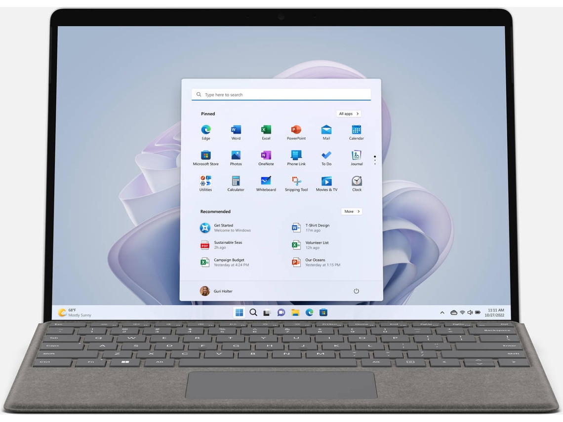 MICROSOFT Surface Pro 9 (13'' - Intel Core i5-1235U - RAM: 8 GB - 256 GB SSD - Intel Iris Xe Graphics)