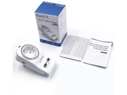 Cargador de Pared EWENT EW1225 (12 W - 2.4A - USB - Blanco)