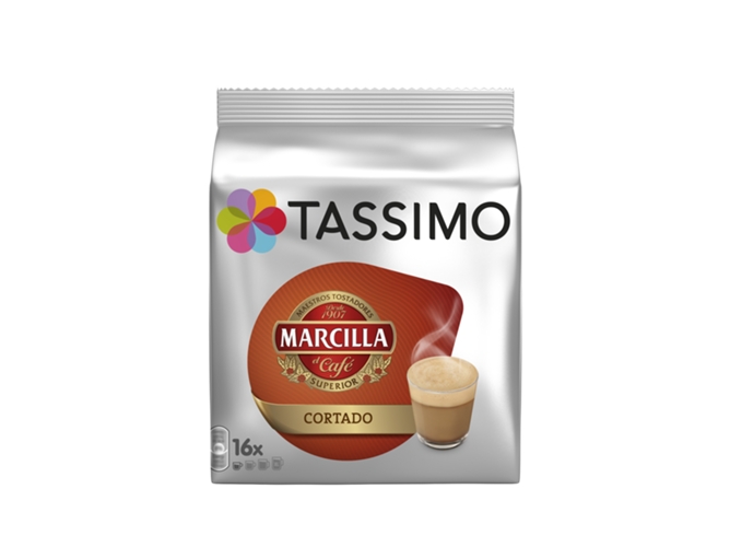 Cápsulas de café TASSIMO Marcilla Cortado Cremoso 16P — 16 cápsulas