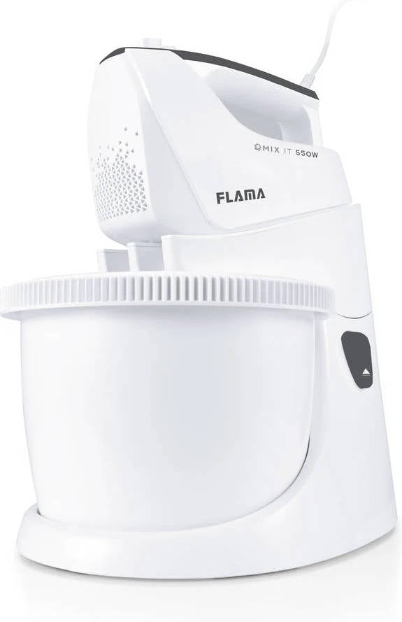 Batidora Amasadora con Bol FLAMA 1416FL (550 W - Bol 3 L - Blanco)