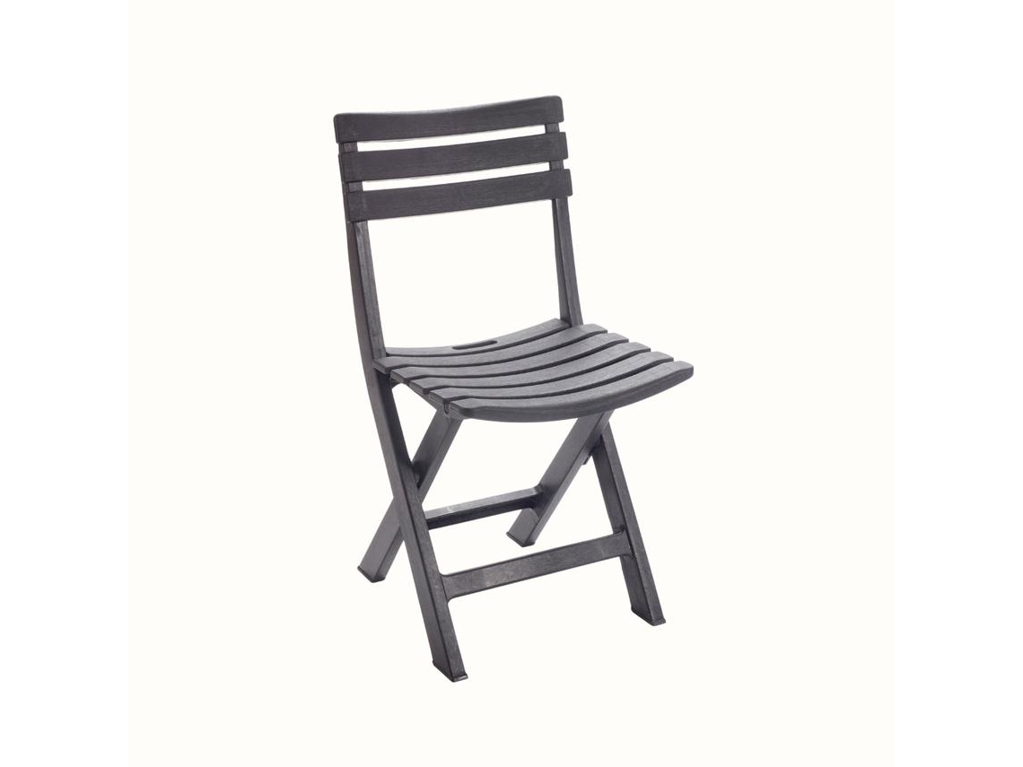 Silla Plegable IPAE-PROGARDEN Birki Antracita (44x41x78cm)