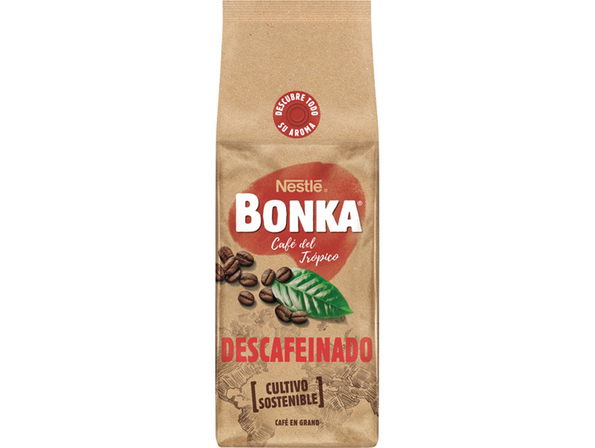 Café en Grano Tostado BONKA Descafeinado