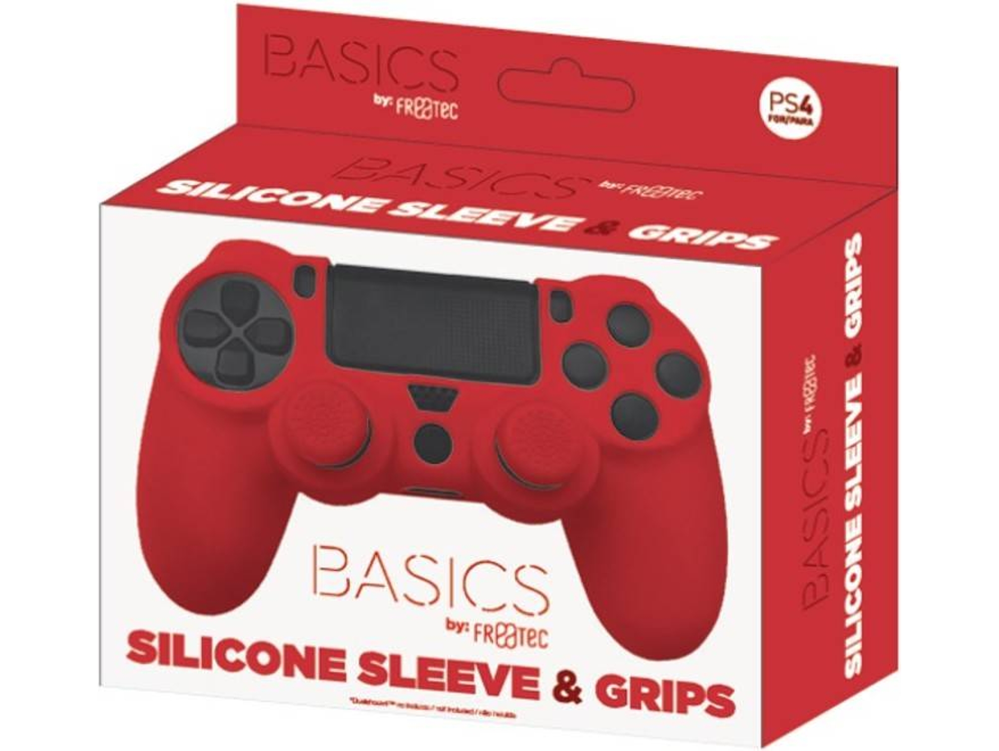 Carcasa de Silicona + Grips para Mando PS4 BLADE Rojos