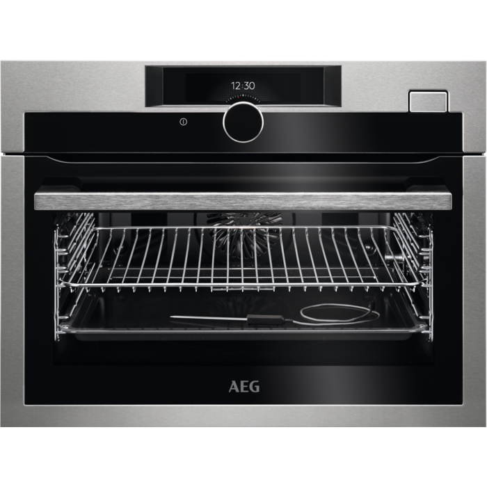 Horno a Vapor AEG SteamBoost KSE882220M (43 L - 59.5 cm - Hidrolítico - Inox)