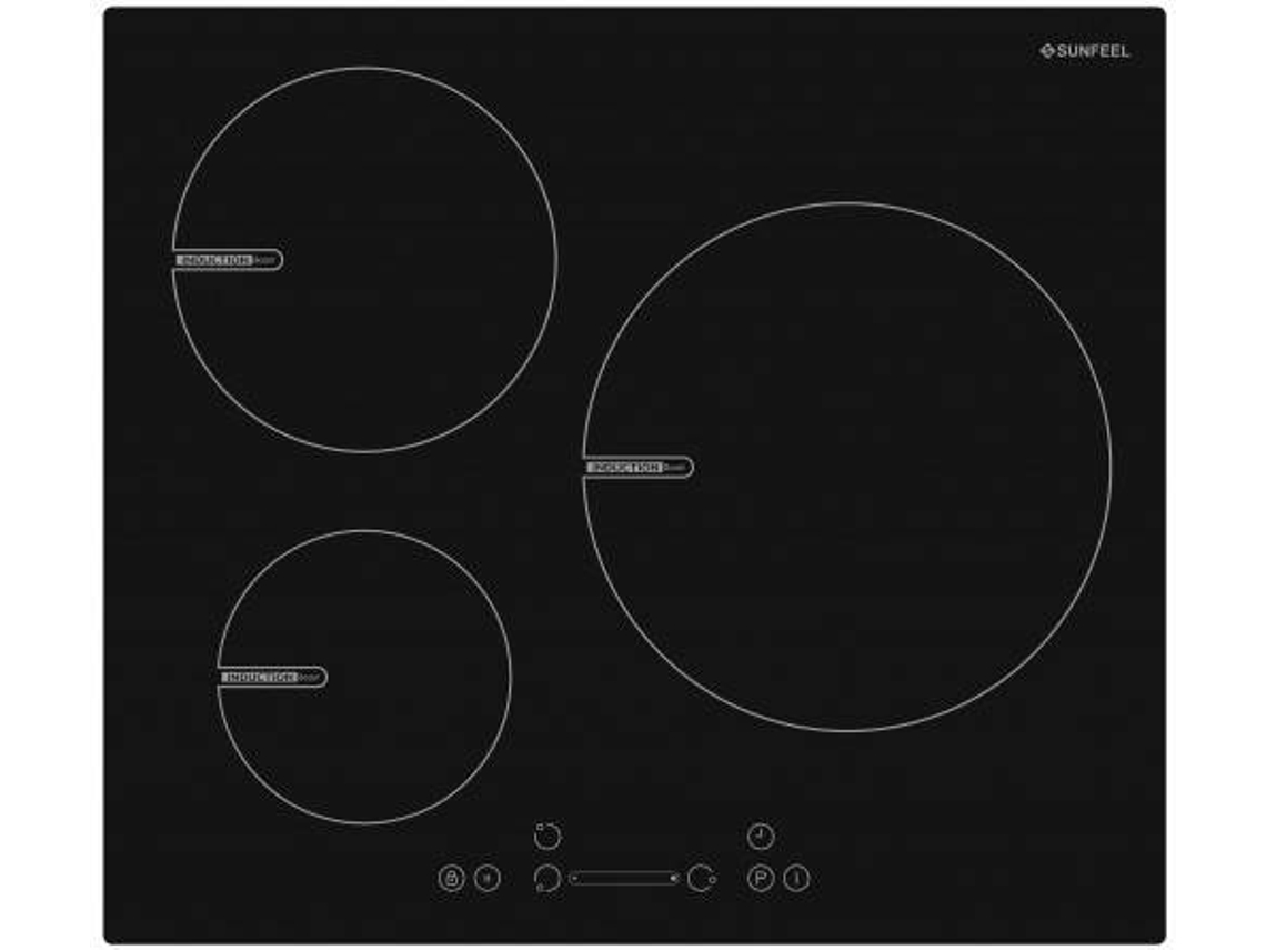 Placa de Inducción SUNFEEL PLINDU3FS (Eléctrica - 59 cm - Negro)