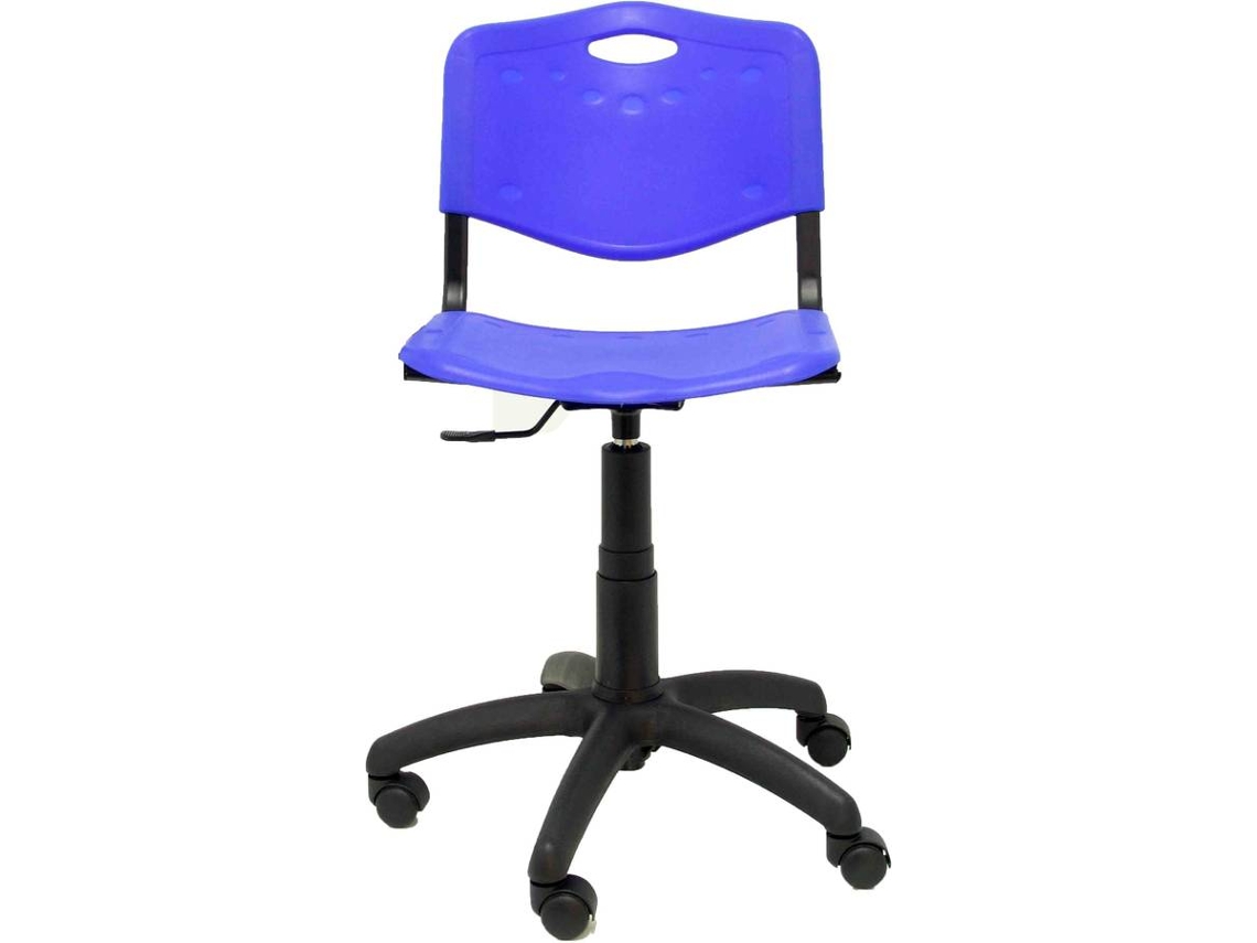 Silla Operativa PYC Robledo  Azul (Brazos Fijos - PVC)