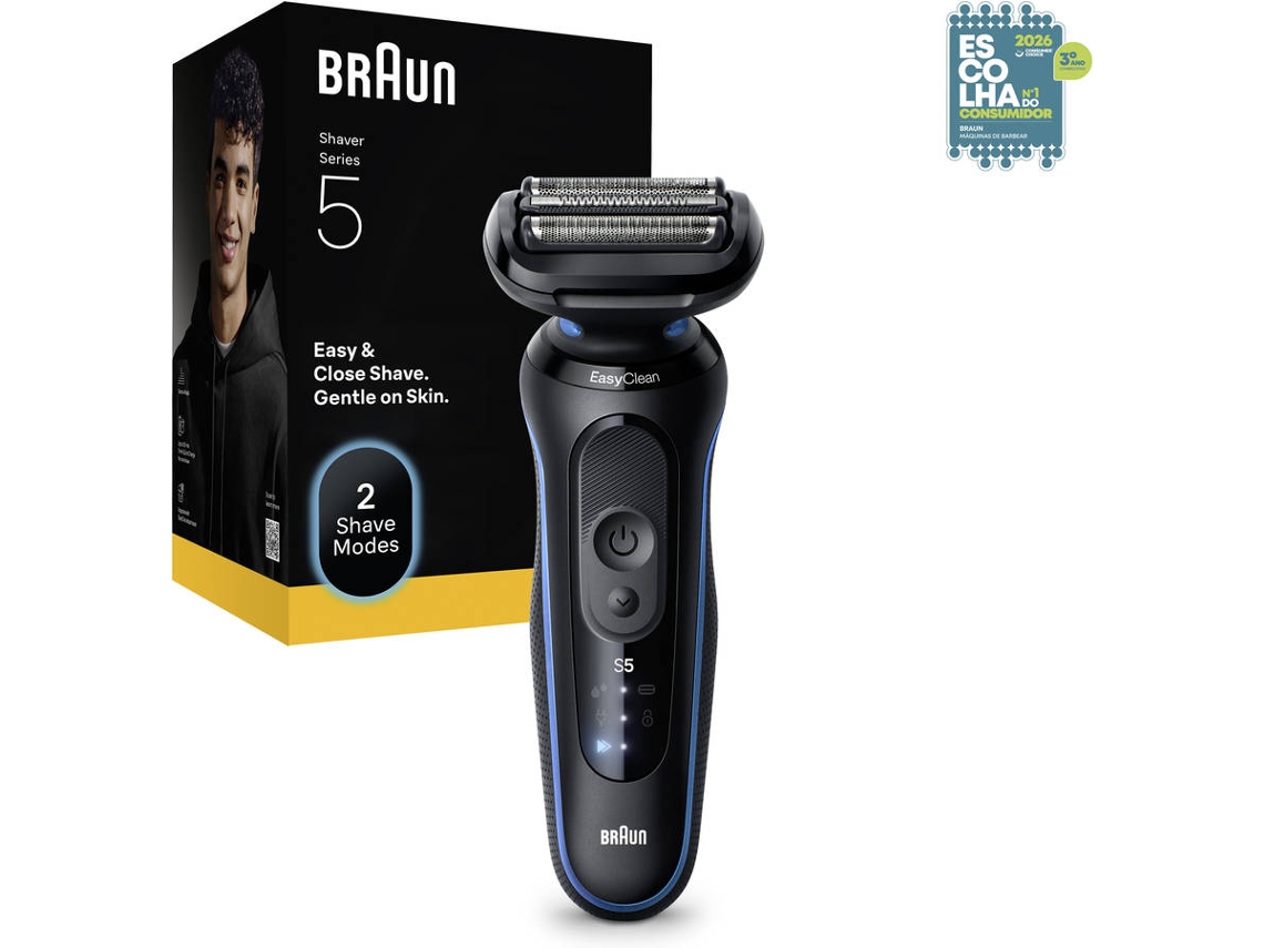 Máquina de Afeitar BRAUN Series 5 52-B1000S (Autonomía 60 min - Recargable)