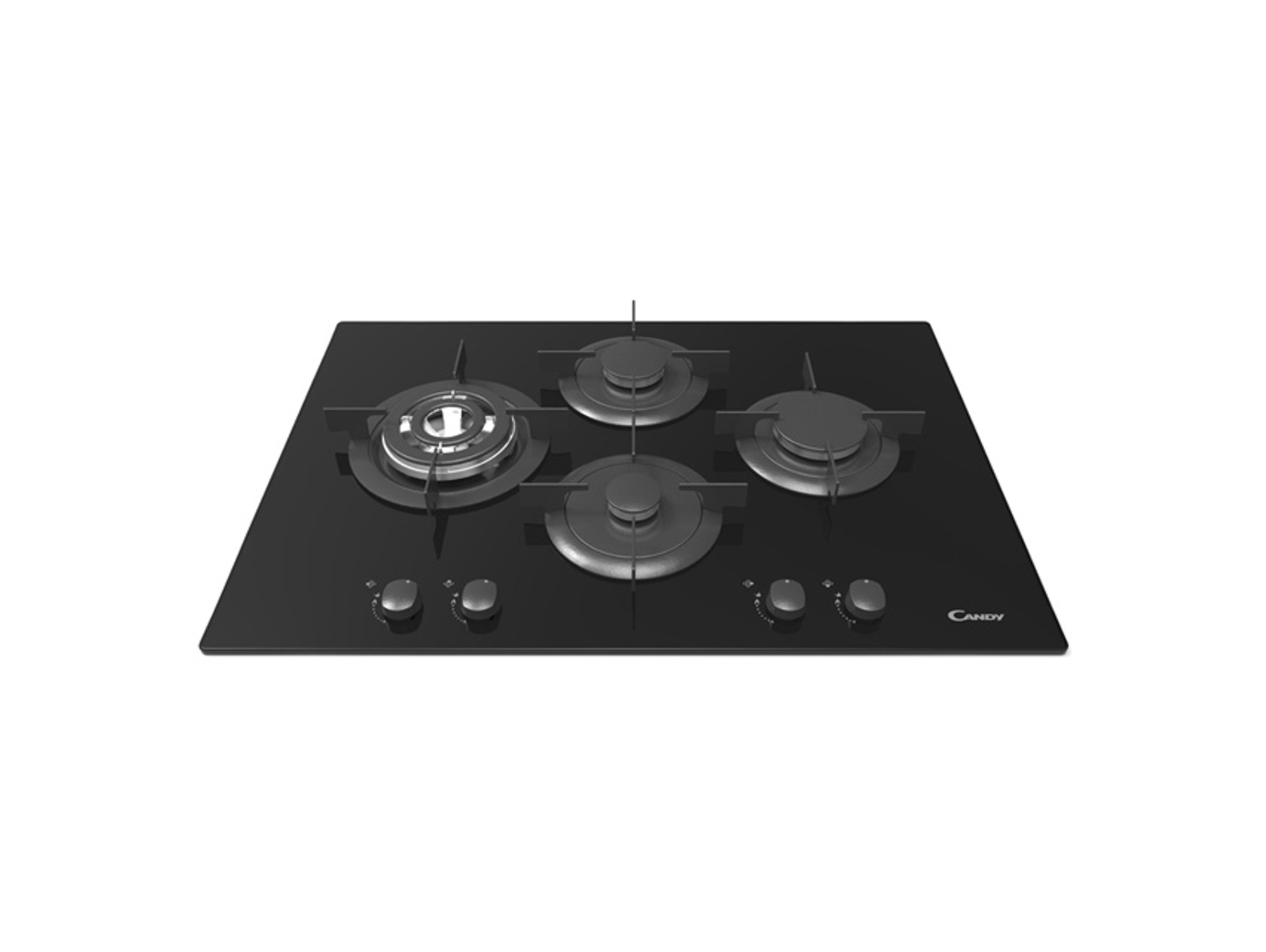 Placa de Gas CANDY CVG74SQPN (Gas Natural - 51 cm - Negro)