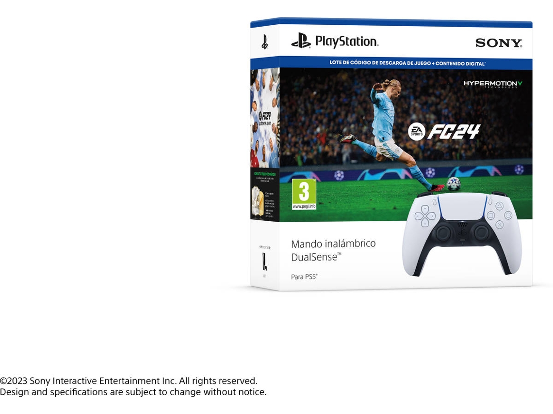 Sony DualSense Mando Inalámbrico para PS5 + EA Sports FC 24 Descarga  Digital