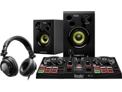 Kit Controlador DJ + Altavoces Monitor + Auriculares HERCULES DJLearning Kit