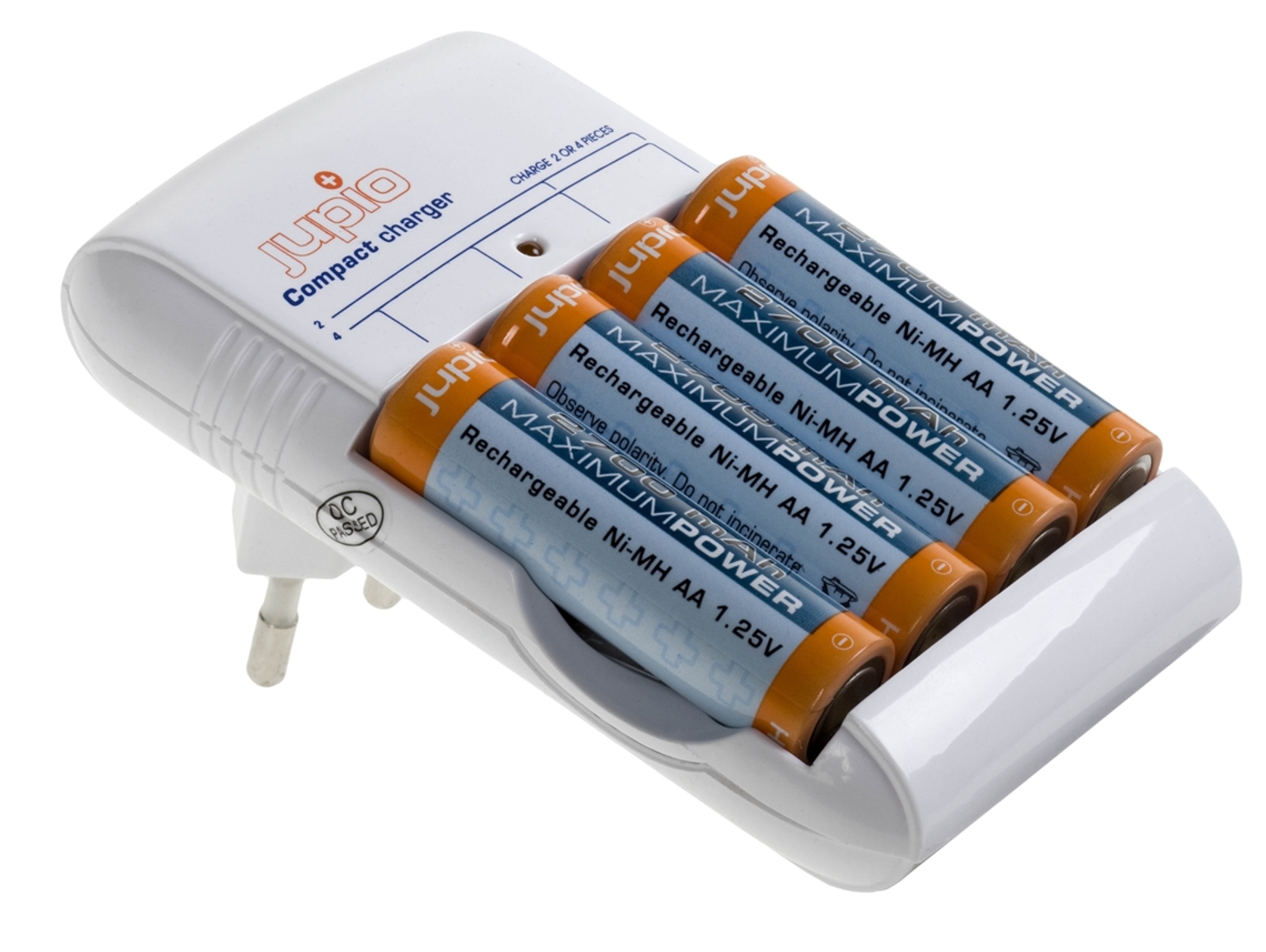 Kit Cargador de pilas JUPIO JBC0030 + 4 pilas