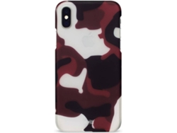 Carcasa iPhone XS Max ARTWIZZ Camouflage Rojo