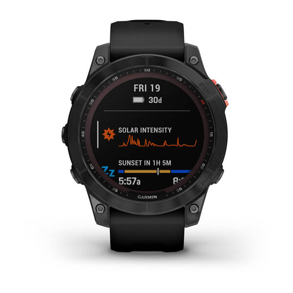 Reloj Deportivo GARMIN Fenix 7 Solar (Bluetooth - Hasta 14 días de autonomia con Energia Solar - Negro)