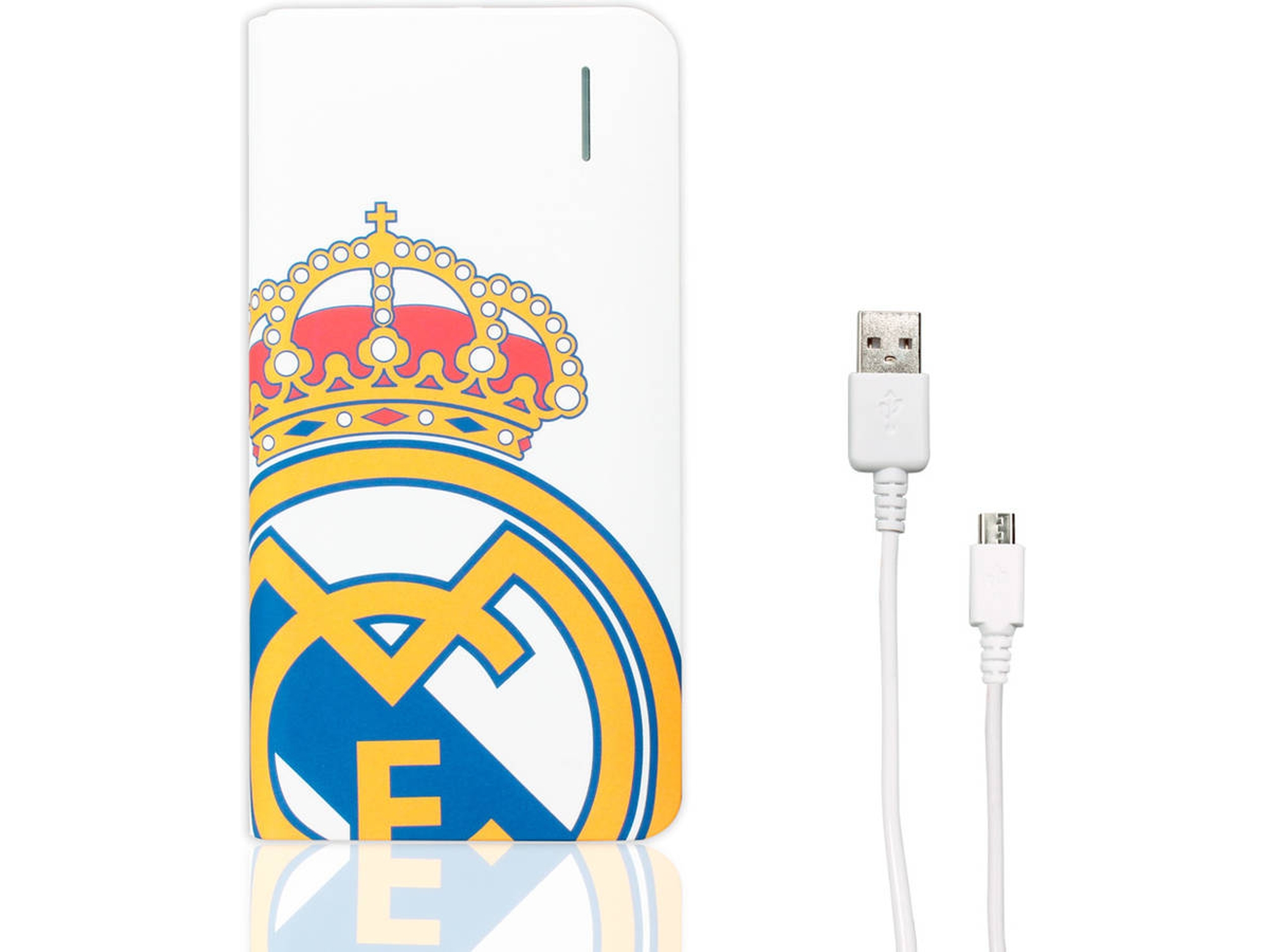 Powerbank REAL MADRID Escudo (4000 mAh - 1 USB - MicroUSB - Blanco)