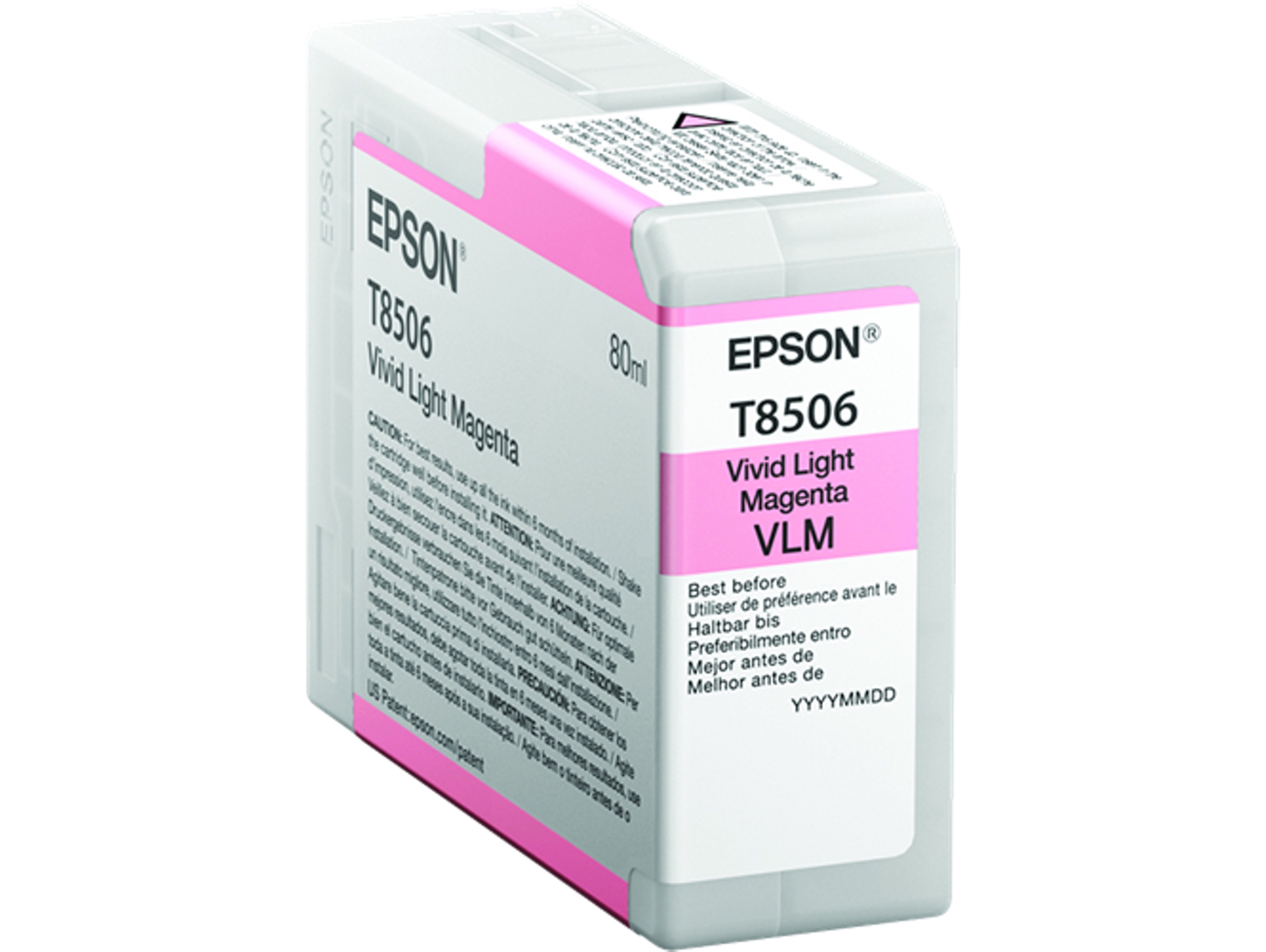 Cartucho de tinta original EPSON, T8506 80 ml, Magenta claro, C13T850600, T8506