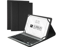 Funda Teclado Universal 10.1'' SUBBLIM Pro Bluetooth Negro