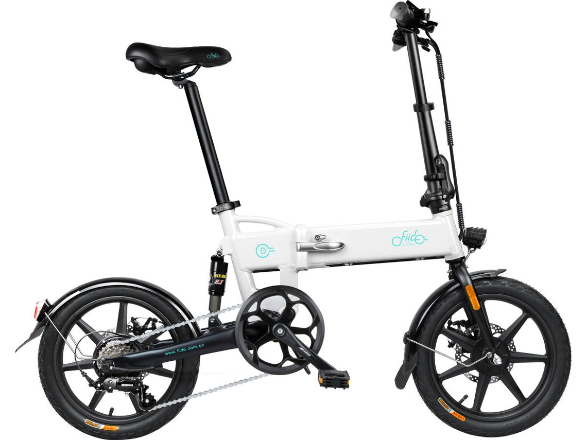 Bicicleta Eléctrica Pegable 16'' FIIDO D2S Blanco (Autonomía: Hasta 60 km | Velocidad Máx: 25 km/h)
