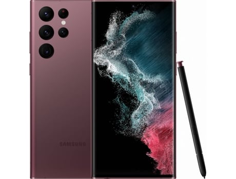 Smartphone SAMSUNG Galaxy S22 Ultra 5G (6.8'' - 12 GB - 256 GB - Burgundy)