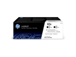 Paquete de 2 cartuchos de tóner negro Originales HP LaserJet 83X de alta capacidad
