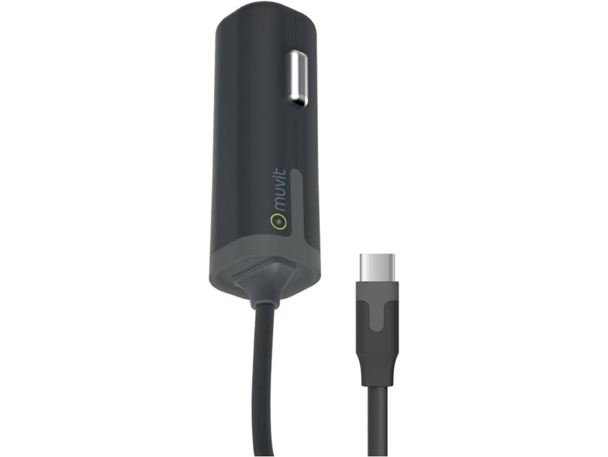 Cargador de coche USB-C MUVIT 3A Negro