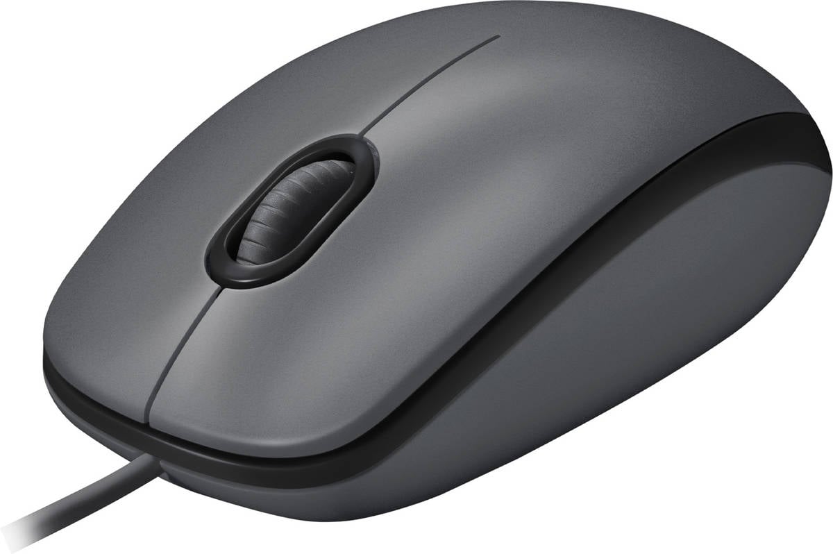 Ratón LOGITECH M100 (Cable USB - Casual - 1000 dpi - Gris)