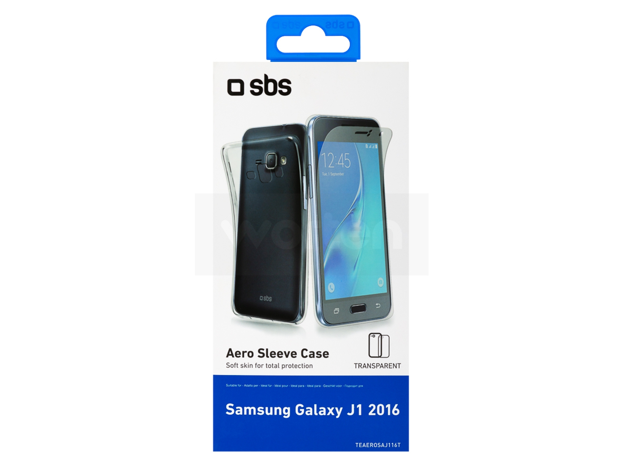 Carcasa y Protector de Pantalla Samsung Galaxy J1 2016 SBS Aero Extra-Slim Transparente