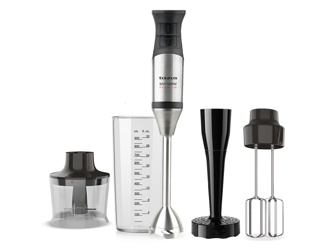 Batidor Mágico + Accesorios TAURUS BAPI1200PREMIUM (1200 W - Acero Inoxidable)