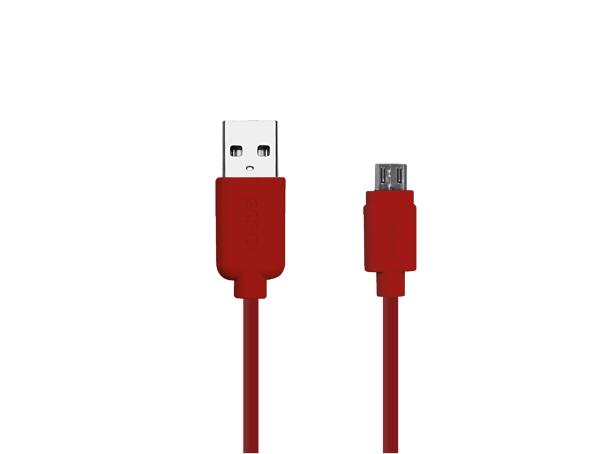 Cable SBS LTHL200 (USB - MicroUSB - 1 m - Rojo)