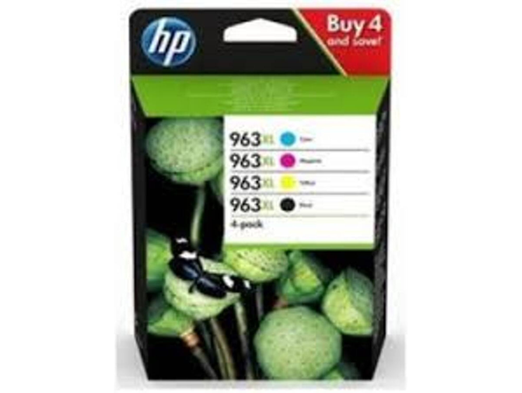 Cartuchos de tinta HP 364XL pack 4 negro + color original (3YP35AE)